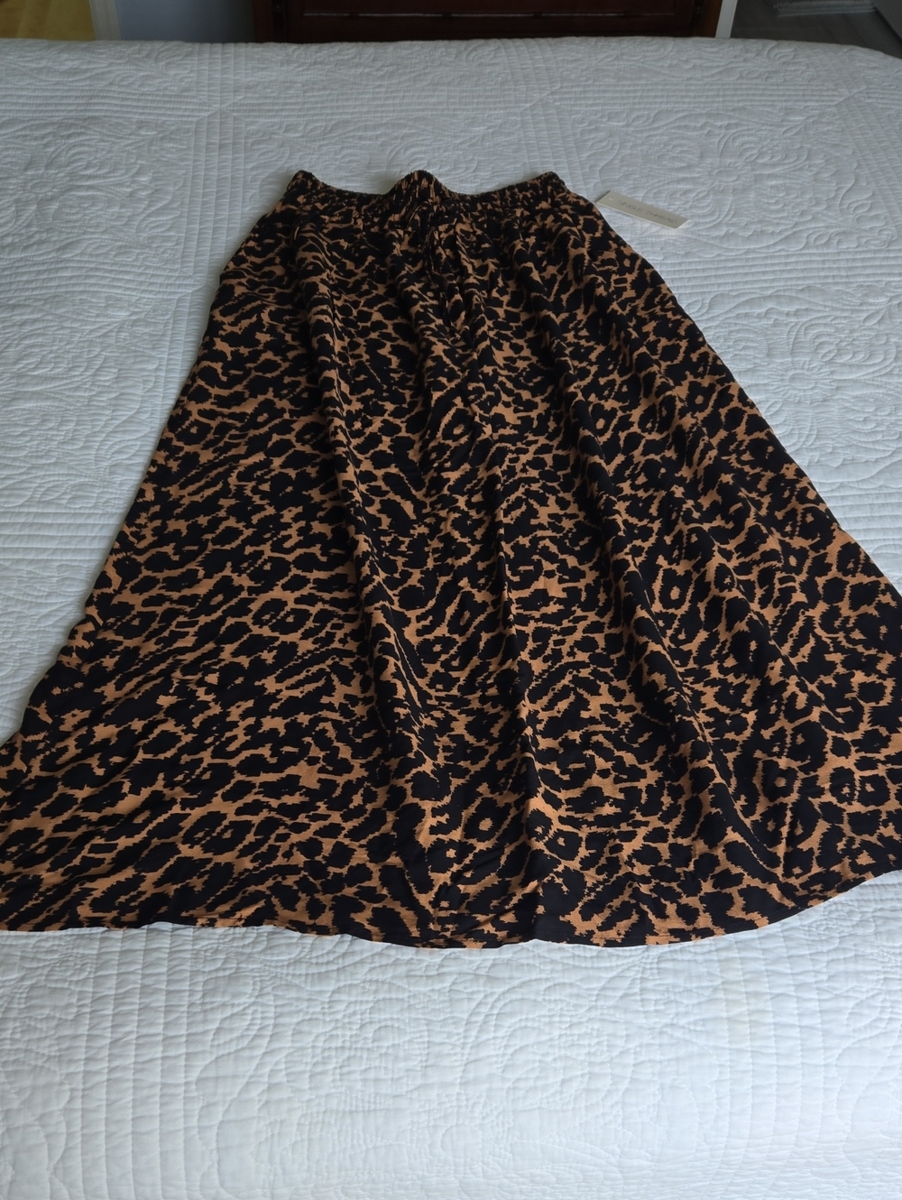 Black and Tan Animal Print Midi Skirt - Classic Women's Skirt